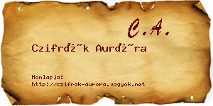 Czifrák Auróra névjegykártya